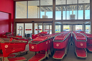 shopping carts at a Target store