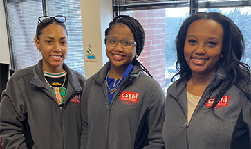 Pictured (left to right): Naiya Jackson, Asya Baldwin and Nakyla Comer.