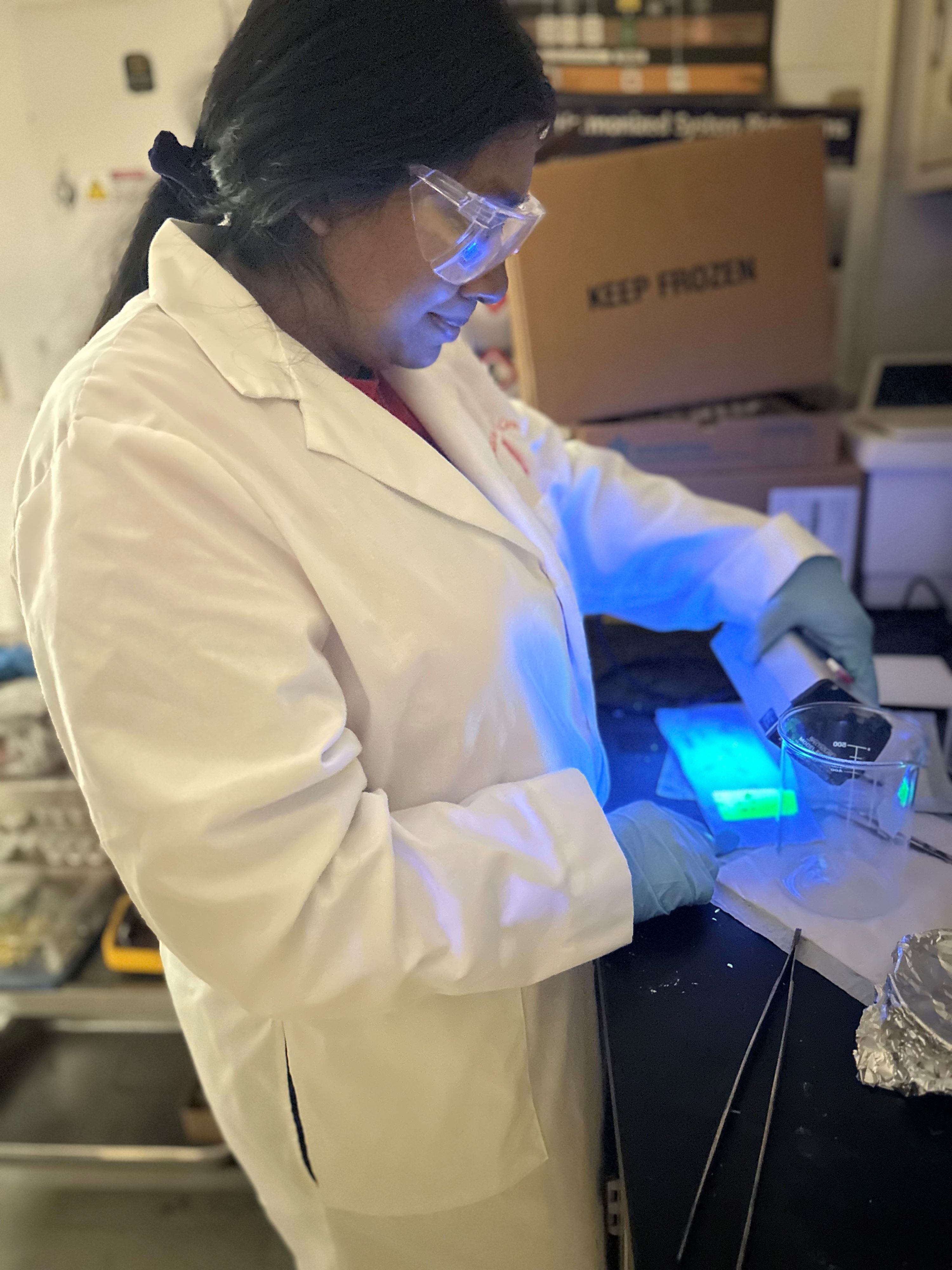 student in chemistry