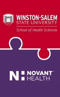 WSSU School of Health Sciences and Novant logos connected